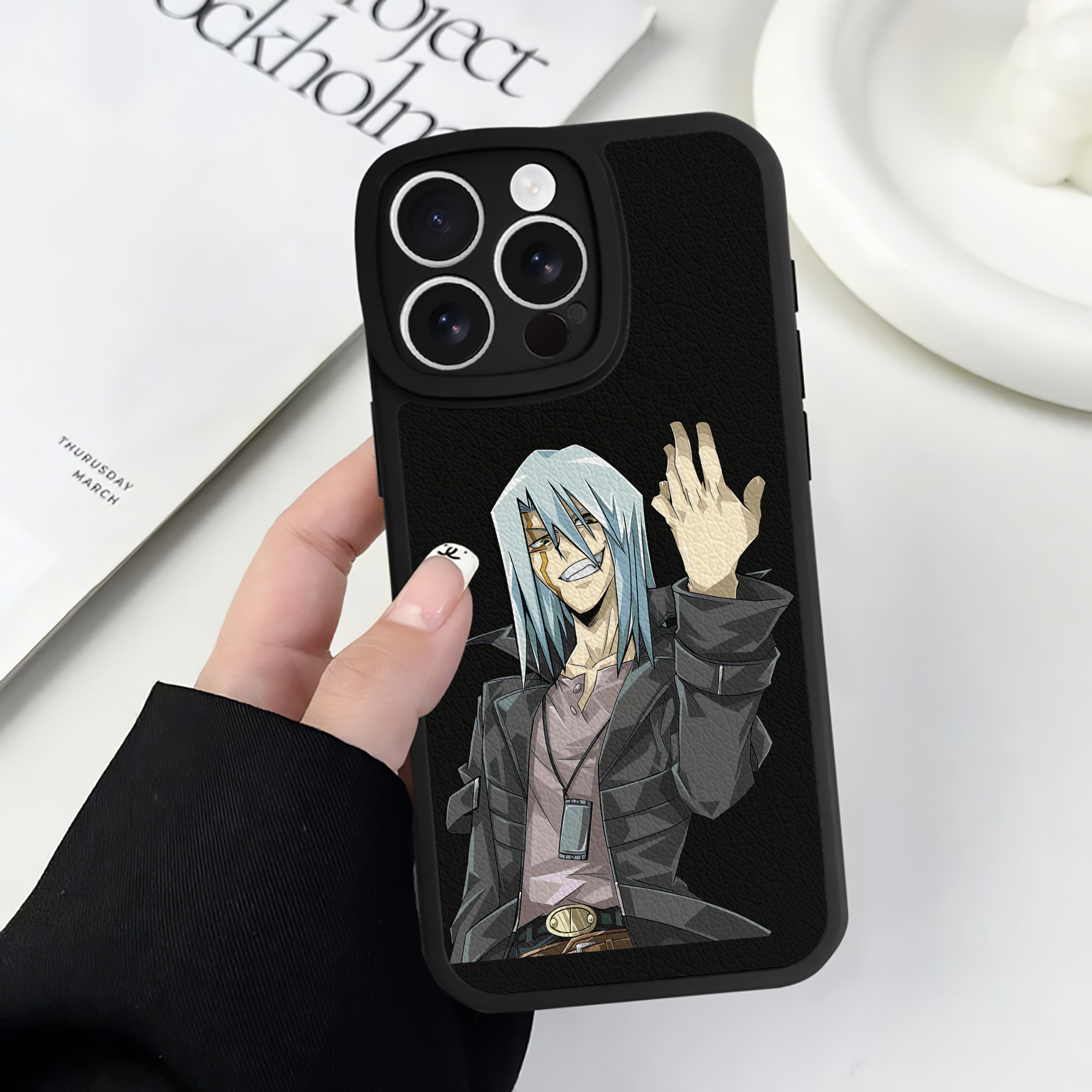（画像用） 遊☆戯☆王 Yu-Gi-Oh! 【iPhone 16シリーズ対応】シリコンスマホケース（レザー調） 材質：シリコン